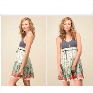 NWOT FREE PEOPLE HEARTLAND PAISLEY LINEN DRESS 10